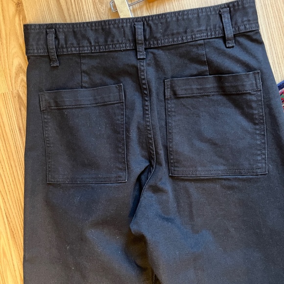 Zara 10/42 wide-leg black jeans with frayed hem - Picture 5 of 16